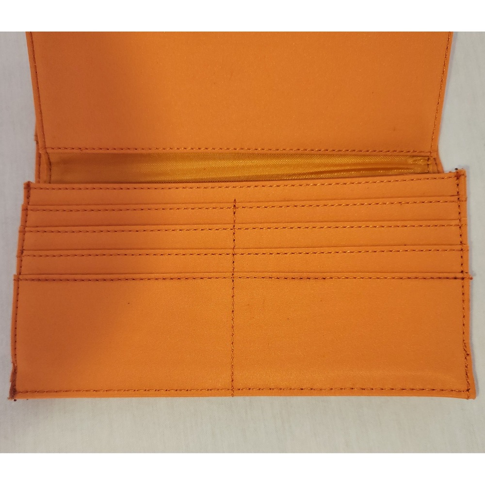 Vintage Y2K Nine West Orange Faux‎ Leather Trifold Wallet - Picture 4 of 6